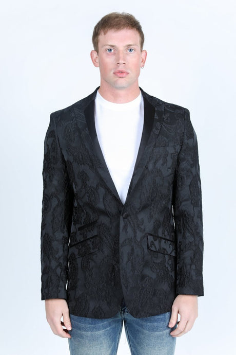 Mens Modern Fit Evening Blazer - Platini Fashion