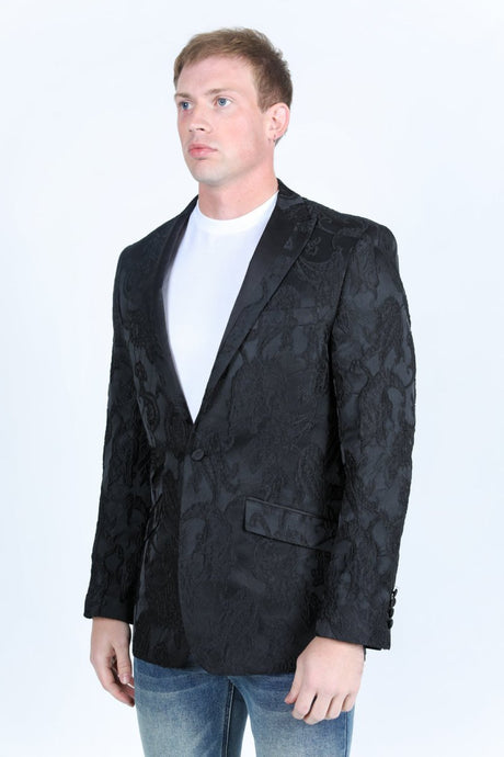 Mens Modern Fit Evening Blazer - Platini Fashion