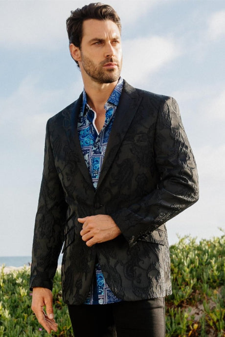 Mens Modern Fit Evening Blazer - Platini Fashion