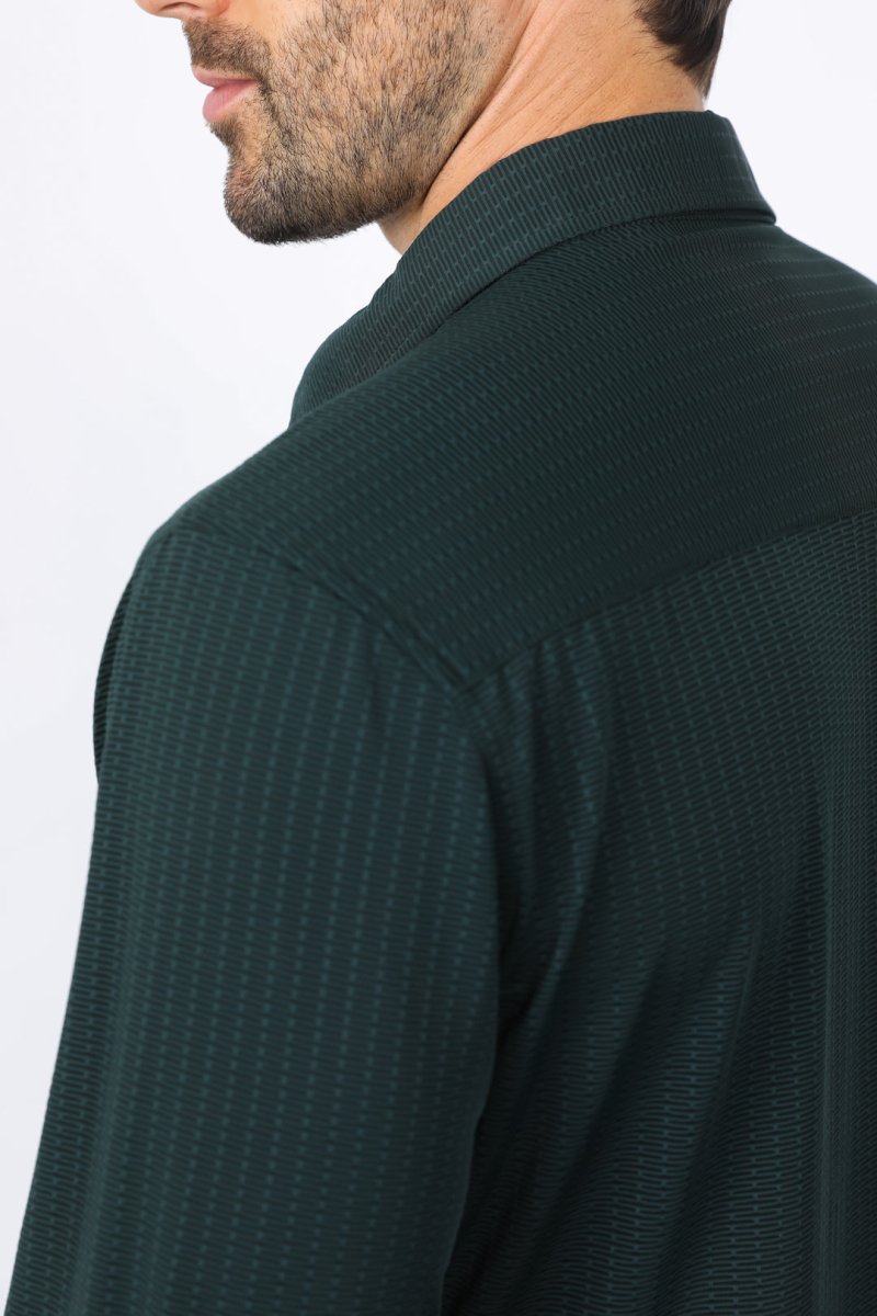 Men's Modern Fit Stretch Dress Shirt - Green Men's Modern Fit Stretch Dress Shirt - Green