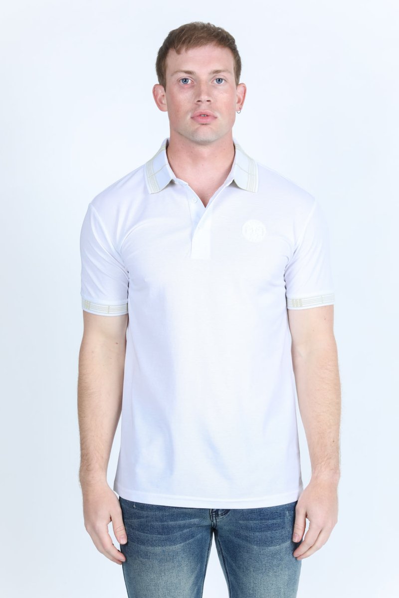Mens Modern Fit Stretch Fashion Polo - Platini Fashion