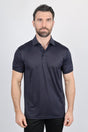 Mens Modern Fit Stretch Full Body Crystals Polo - Platini Fashion