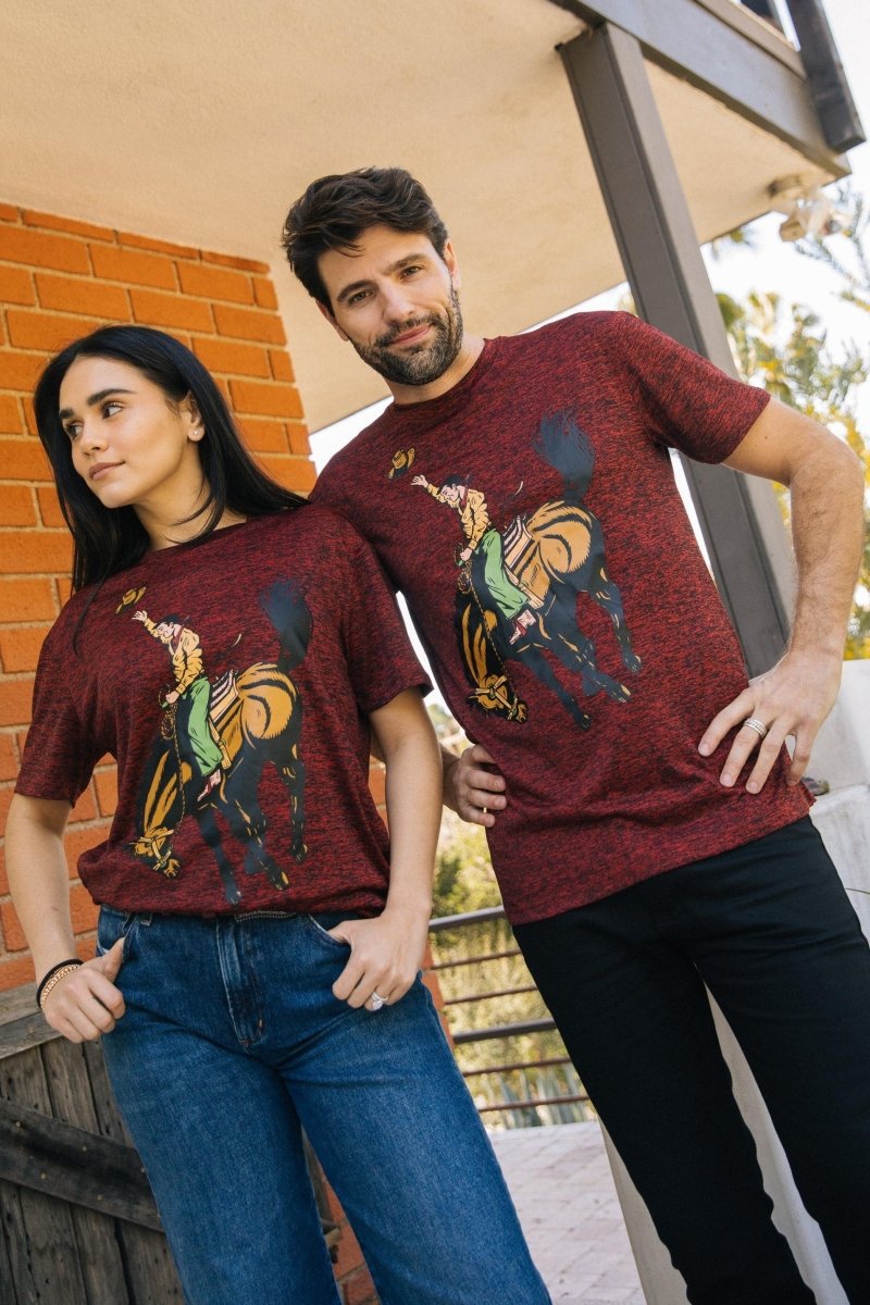 Mens Performance Fabric Modern Fit Stretch Rodeo T-Shirt - Platini Fashion