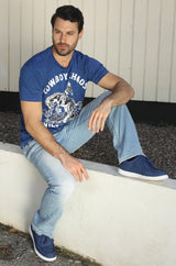 Mens Performance Fabric Modern Fit Stretch Rodeo T-Shirt - Platini Fashion