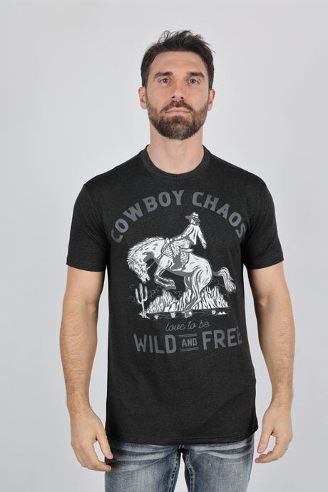 Mens Performance Fabric Modern Fit Stretch Rodeo T-Shirt - Platini Fashion