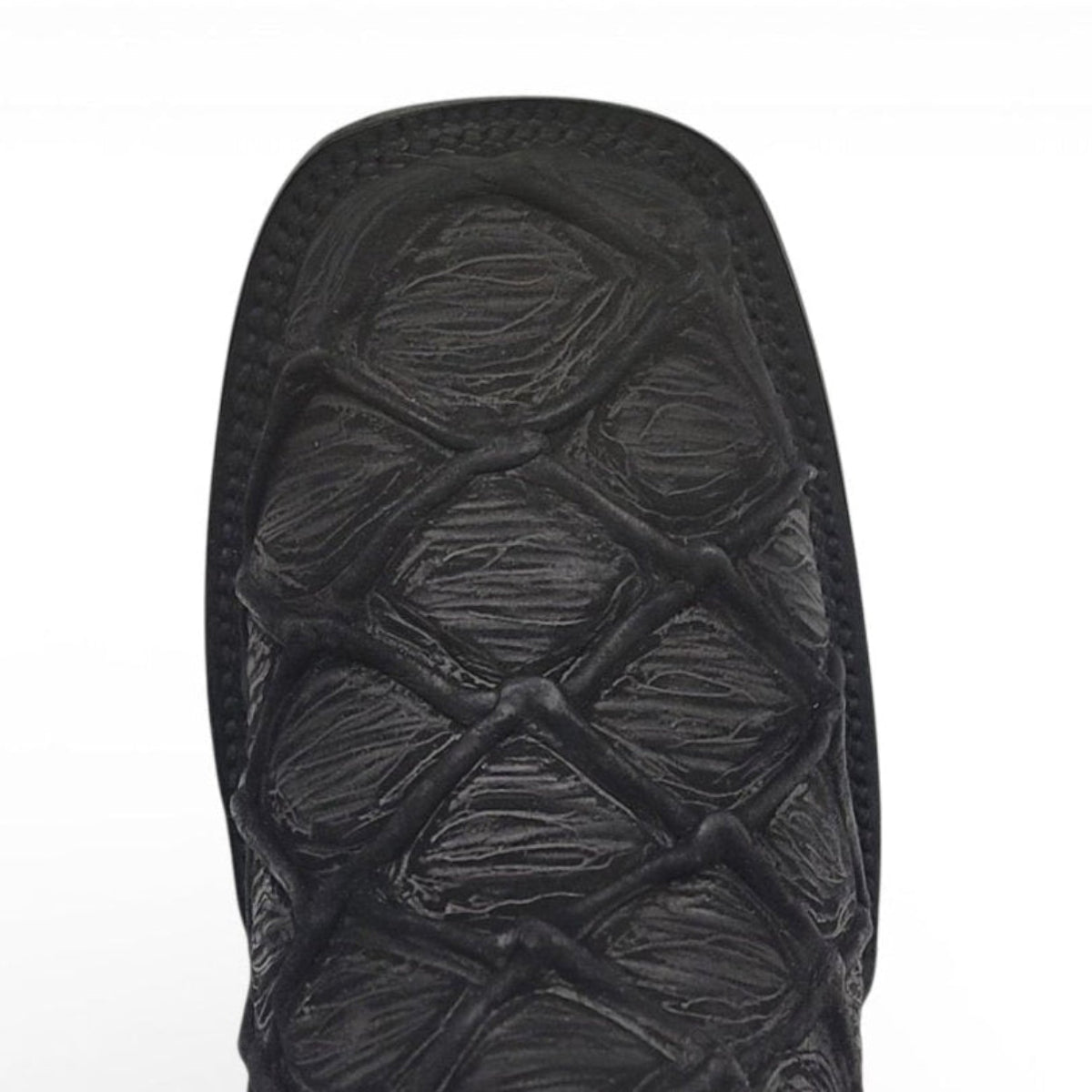 Mens Pirarucu Print Western Botin Black – Genuine Leather Square Toe H42RM7205 - Hooch Boots