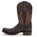 Men's Python Print Dubai Toe Leather Boots - Chocolate - Hooch Boots