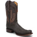 Men's Python Print Dubai Toe Leather Boots - Chocolate - Hooch Boots