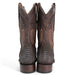 Men's Python Print Dubai Toe Leather Boots - Chocolate - Hooch Boots