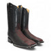 Men's Python Print Square Toe Boots - Black Cherry - Hooch Boots