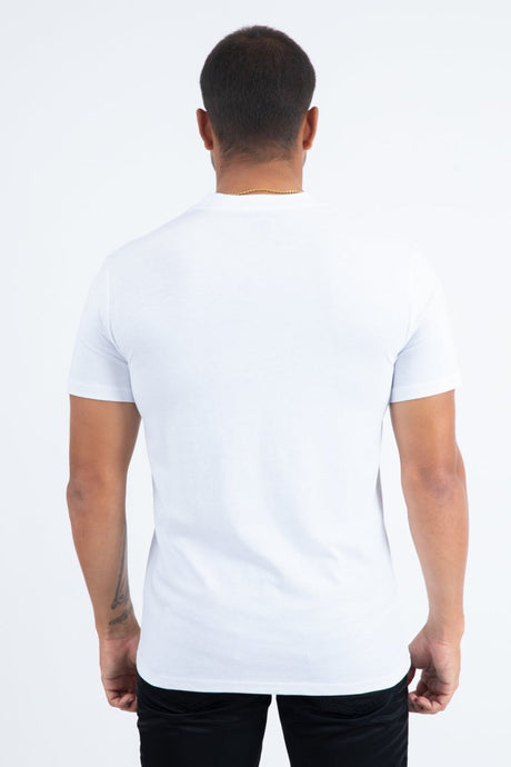 Men's Rooster Logo Cotton White T-Shirt - Platini Fashion