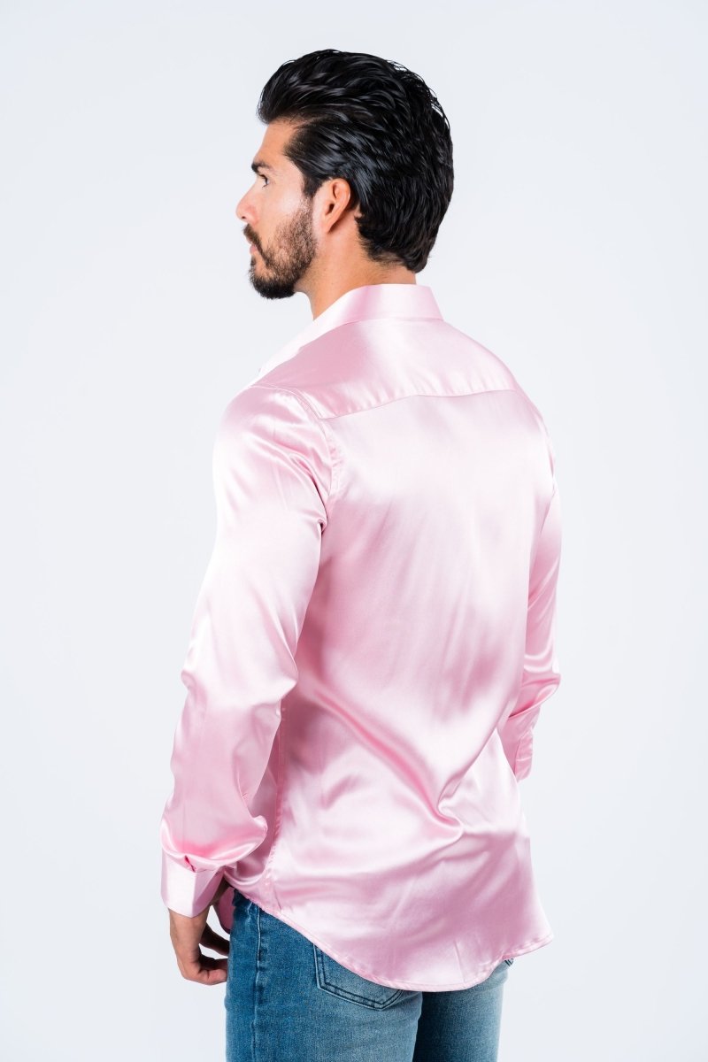 Men's Satin Dress Shirt