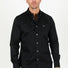 Men’s Single Pocket Logo Modern Fit Stretch Dress Shirt - Platini Fashion