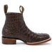 Men's Square Toe Ankle Boots Monster Fish Print Brown - La Carreta