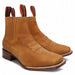 Men's Square Toe Ankle Boots - Papaya - Hooch Boots