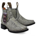 Men's Square Toe Ankle Boots Python Print Brown - La Carreta