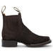 Men's Square Toe Ankle Boots Python Print Brown - La Carreta