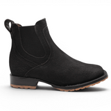Mens Square Toe Botin Black – Bull Shoulder Leather Rubber Sole Western Boot H42PU0572 - Hooch Boots