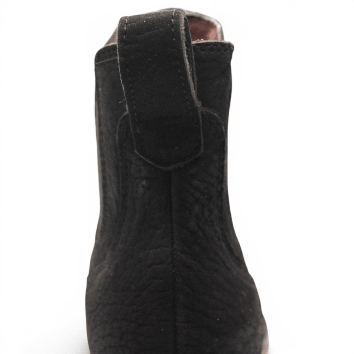Mens Square Toe Botin Black – Bull Shoulder Leather Rubber Sole Western Boot H42PU0572 - Hooch Boots