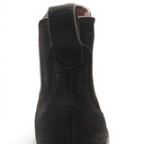 Mens Square Toe Botin Black – Bull Shoulder Leather Rubber Sole Western Boot H42PU0572 - Hooch Boots