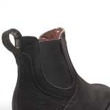 Mens Square Toe Botin Black – Bull Shoulder Leather Rubber Sole Western Boot H42PU0572 - Hooch Boots
