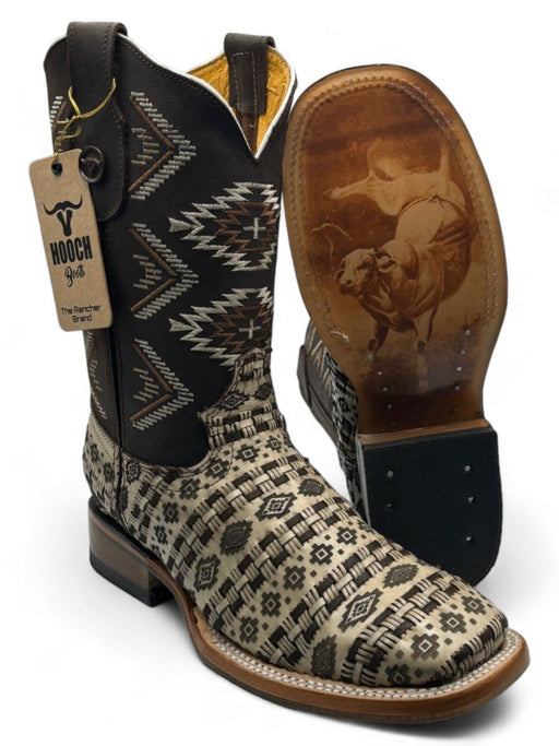 Men's Square Toe Petatillo Genuine Leather Boots - Hooch Boots
