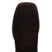 Men's Suede Leather Square Toe Ankle Boots - Chocolate - Hooch Boots