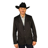 Mens Western Blazer with Suade Shoulder - Lamasini