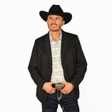 Mens Western Blazer with Suade Shoulder - Lamasini