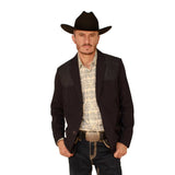 Mens Western Blazer with Suade Shoulder - Lamasini