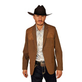 Mens Western Blazer with Suade Shoulder - Lamasini