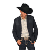 Mens Western Blazer with Suade Shoulder - Lamasini