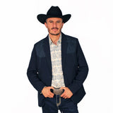 Mens Western Blazer with Suade Shoulder - Lamasini