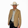 Mens Western Blazer with Suade Shoulder - Lamasini