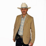 Mens Western Blazer with Suade Shoulder - Lamasini