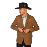 Mens Western Blazer with Suade Shoulder - Lamasini