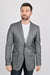 Men's Western Sportcoat with Elbow Patch - Light Gray - Platini Jeans