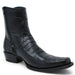 Men's Wild West Genuine Caiman & Deer European Square Toe Short Boots - Black - Wild West Boots