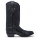 Men's Wild West Genuine Caiman Round Toe Short Boots - Black - Wild West Boots