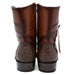 Men's Wild West Genuine Ostrich & Deer European Square Toe Short Boots - Brown - Wild West Boots