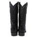 Men's Wild West Genuine Ostrich Leg Round Toe Short Boots - Black - Wild West Boots