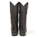 Men's Wild West Genuine Ostrich Round Toe Short Boots - Black - Wild West Boots