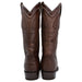 Men's Wild West Genuine Ostrich Round Toe Short Boots - Brown - Wild West Boots