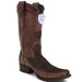 Men's Wild West Genuine Python & Deer European Square Toe Boot - Brown - Wild West Boots