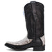 Men's Wild West Genuine Python & Deer European Square Toe Boot - Natural - Wild West Boots