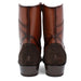 Men's Wild West Genuine Python & Deer European Square Toe Short Boots - Brown - Wild West Boots