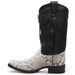 Men's Wild West Genuine Python European Square Toe Boot - Natural - Wild West Boots