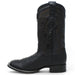 Men's Wild West Genuine Python Square Toe Boots - Black - Wild West Boots