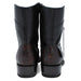 Men's Wild West Ostrich Leg & Deer European Toe Short Boots - Black Chery - Wild West Boots