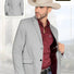 Saco vaquero para caballero Montero modelo 2189 color gris, con solapa clásica, botones frontales y detalles decorativos en bolsillos, estilo western elegante.